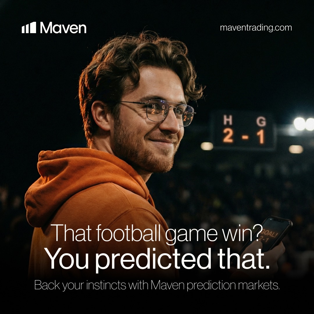 Maventrading's tweet photo. Welcome to our prediction market.
Where being right finally pays.

Step in, take a position, and buy a challenge.