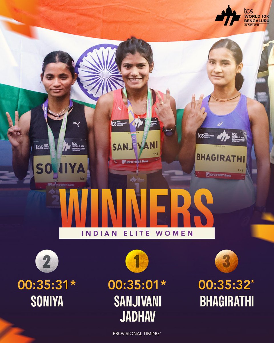 TCSWorld10K's tweet photo. Records shattered, history rewritten 👑

The Elite at #TCSW10K lived up to the hype, and HOW! 🔥

#EndendiguBengaluru https://t.co/09FmNgbRdl