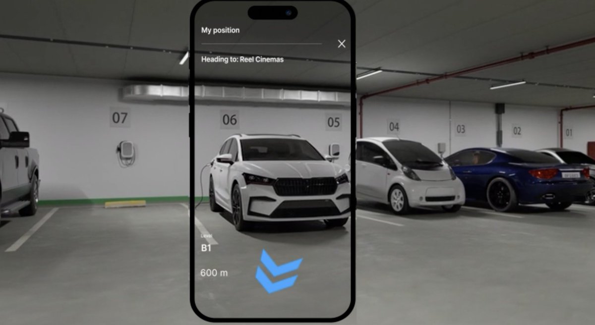 OrbTechAi's tweet photo. Parking garages expose the limits of current systems — identical levels, moving cars, constant small changes.

True spatial intelligence detects the vehicle's position, understands intent, and quietly overlays direction without demanding extra attention. https://t.co/UQY1sE6gJt