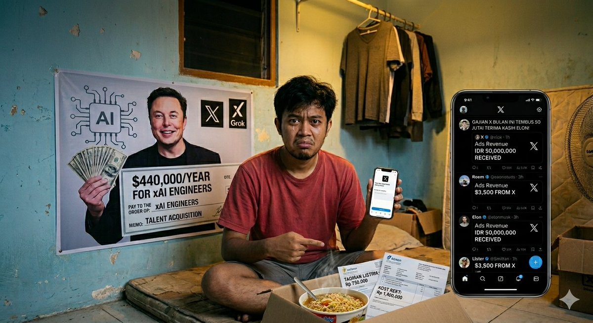 Donatur sesungguhnya ga gajian dan cuma makan mie di kosan.