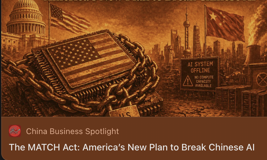 ChinaBusinessS2's tweet image. #US #export controls are evolving. The #MATCH Act targets the maintenance of #China’s #chip factories, leading to a "slow decay" of production. #AI leaders like #ByteDance rationing compute power. The #techwar enters a new era.
open.substack.com/pub/chinabusin…