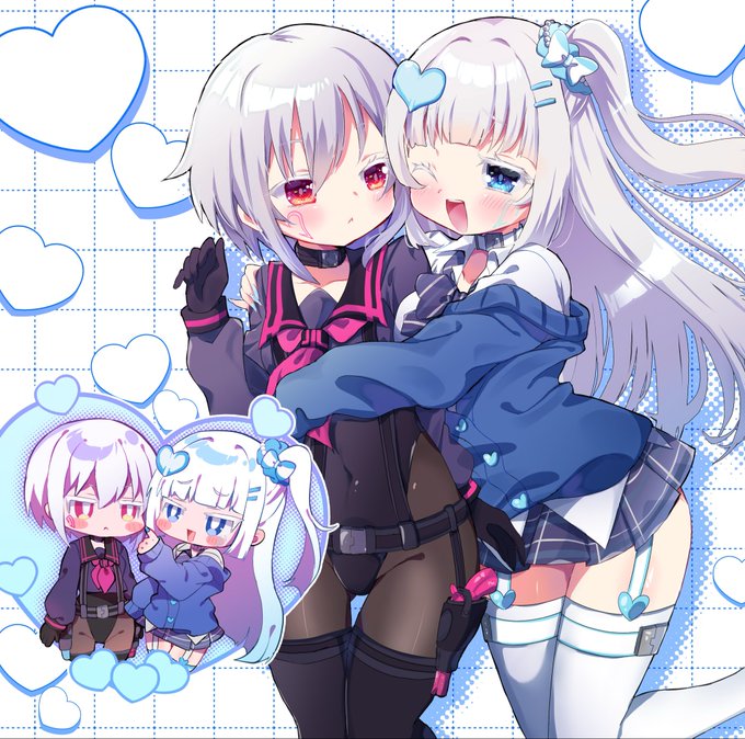 skebで描かせて頂きましたイッシキ姉妹です リクエストありがとうございました!