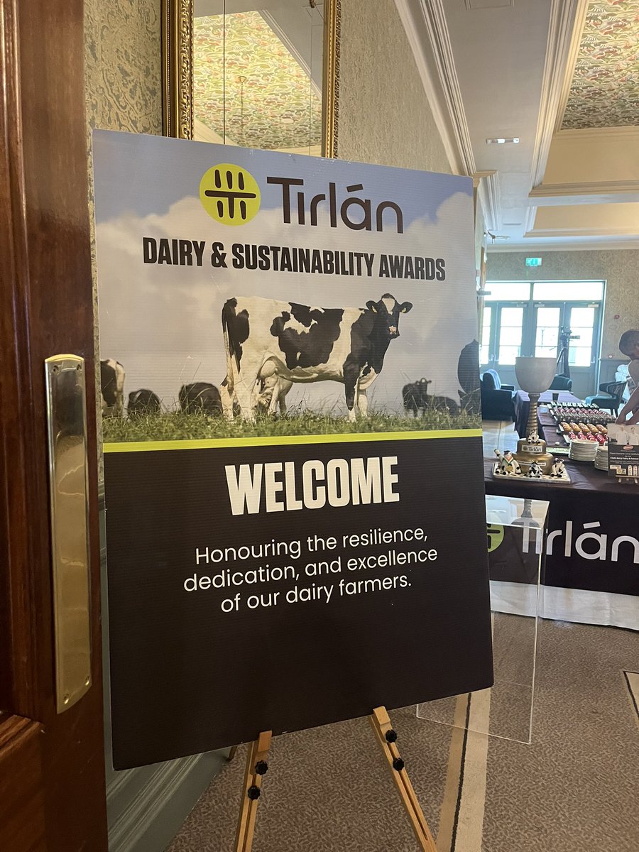 tirlan_'s tweet photo. We’re all set and ready for the Tirlán 2026 Dairy &amp; Sustainability Awards.
Today we celebrate the commitment, innovation and sustainability leadership of our family farm suppliers from right across Ireland. A fantastic day ahead 👏🐄🌱 #HereForGood #ProudToSupportFarmers https://t.co/DGCRMWjWcB