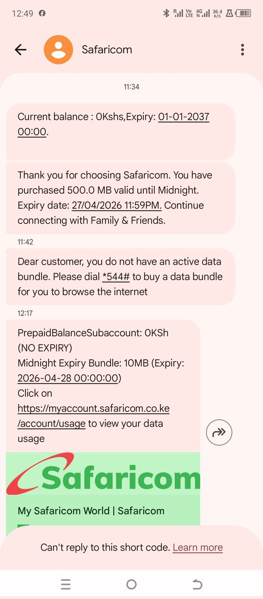 _Emmy_Smilez's tweet image. 😤 @SafaricomPLC come explain this!
This is daylight robbery 🚨

I literally checked everything… nothing should even use 15MBs 😭
How does data just disappear like that?? 🤔

Anyone else experiencing this? 👇

#Safaricom #DataBundles #Kenya #Rant 📶💔