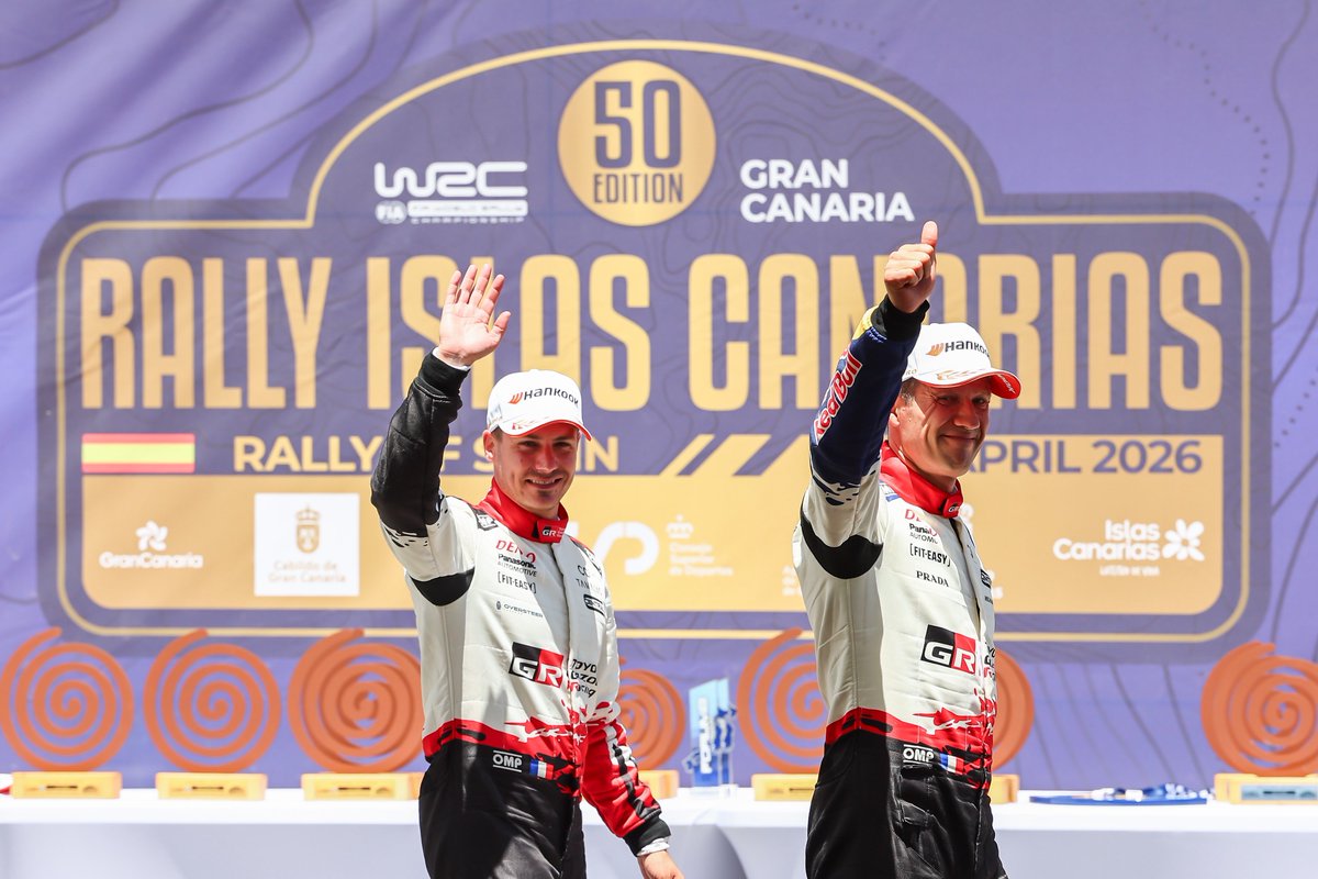 TGR_WRC's tweet photo. Ogier back on top 👑

#ToyotaGAZOORacing #GRYaris #WRC #RallyIslasCanarias 🇮🇨 https://t.co/wtFMeSLgIa