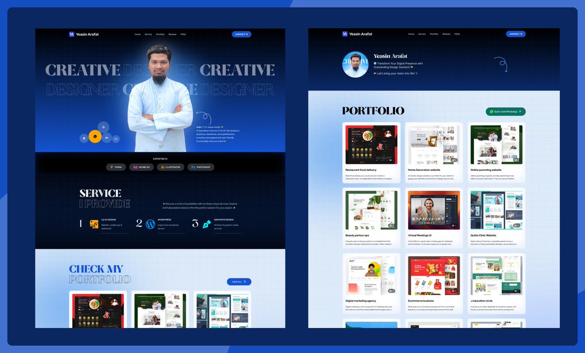 uixyeasin's tweet photo. Just launched my new portfolio in Framer🚀

Built with Framer — clean UI, smooth animations, and fully responsive.

Framer makes it crazy easy to design + launch without coding 🔥

Check it out 👇
 https://t.co/31Mcnu7xTc

#buildinpublic #webdesign #uiux #framer https://t.co/q4r0VTJHNf