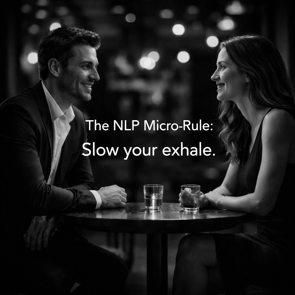 datingbyrichie's tweet image. The "Micro-Rule" for your next first impression: Slow your exhale. 🌬️

Calibration starts with your nervous system. Before you speak, take one long breath out. Signals to your date you're grounded and in control. ⚡️

#NLP #FirstImpressions #Presence #DatingTips