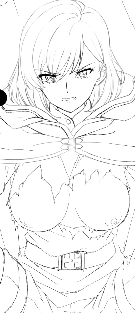 試しにラフで2値ペン使ってみたらサクサクかけていい感じ! 