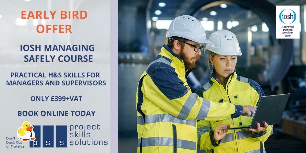 PSS_Training's tweet image. 🚨 Save £50 on IOSH Managing Safely – July &amp;amp; August
Better decisions. Fewer incidents. Stronger leadership.
 🐦Early Bird: Only £399 + VAT Limited places available. UK Dates, book now:👉 bit.ly/3xP8Zhs
#IOSHManagingSafely #SafetyTraining #EarlyBird
