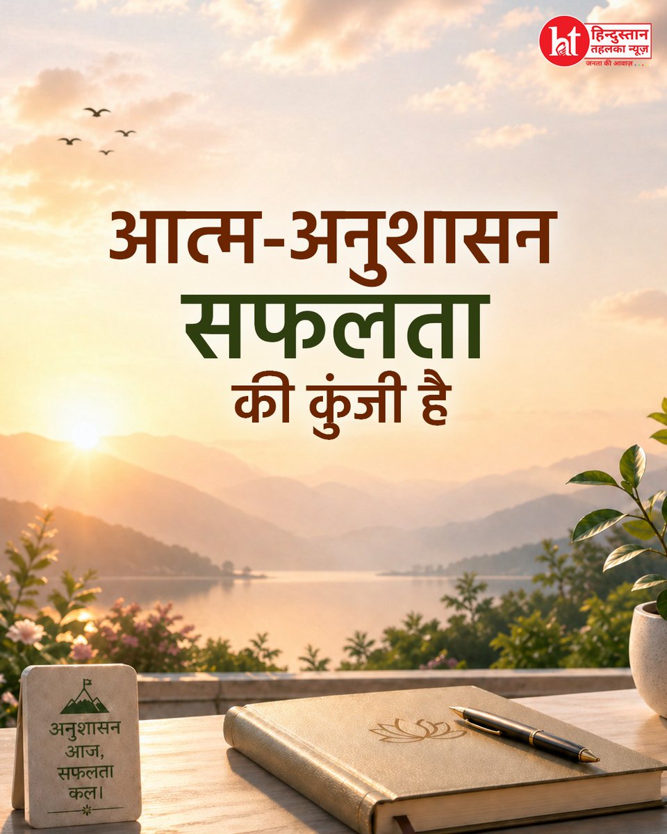 htehelkanews's tweet image. सफलता की एकमात्र कुंजी: आत्म-अनुशासन।

#SelfDiscipline #SuccessMantra #MotivationHindi #GoalSetting