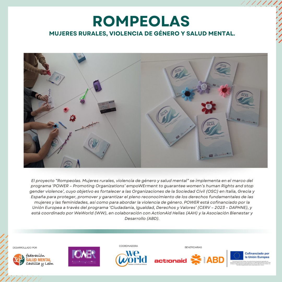 SaludMentalPal's tweet image. Entre flores y café seguimos construyendo redes de apoyo en el proyecto Rompeolas entre mujeres en el entorno rural. Un espacio para compartir, conectar y fortalecer vínculos que cuidan la salud emocional

#POWER #POWEReu #WomenemPOWERment
@saludmentalcyl
@abd_ong
@EU_Commission