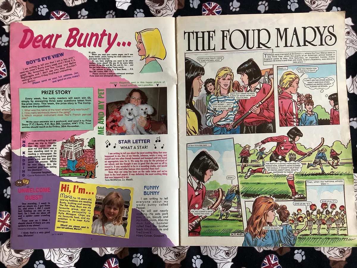 WatsonsVintage's tweet image. A Fun, Nostalgic #giftforher #TheFourMarys have some visitors from #America in this issue! Rare Vintage From 24th November 1990 'Bunty For Girls' Comic - Comic Strip/Photo Stories - Sonia Poster etsy.me/4d7DEID via @Etsy #VintageComics #Bunty #1990Gift #90snostalgia