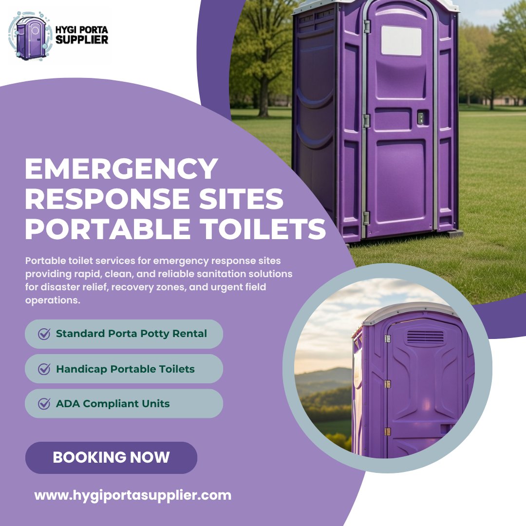 hygi_porta's tweet image. Emergency Response Site Portable Toilet

At emergency response sites, reliable hygiene isn’t optional it’s essential.

📷 Book immediately:
hygiportasupplier.com
(888) 702-8846
info@hygiportasupplier.com

#EmergencyResponse #DisasterRelief #RapidDeployment #PortableToilets