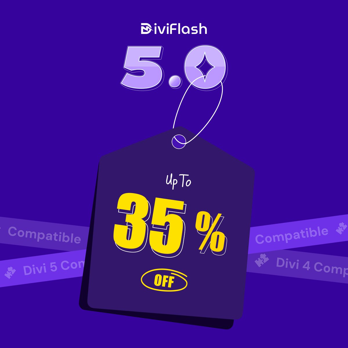 DiviFlash's tweet photo. We launched DiviFlash 5.0 last week — and the launch sale is still open.

Up to 35% off all plans. Fully compatible with Divi 4 &amp; 5.

Claim your discount → https://t.co/KVe9Iw0Cht

Sale closes 30th April 2026.

#DiviFlash #Divi5 #DiviPlugin #DiviModules #ElegantThemes #Divi https://t.co/IJeZ5Nuyl6