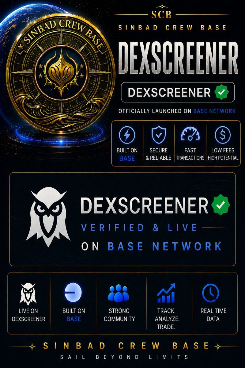 sinbadnetwork's tweet image. SCB is now live on Dexscreener — and activity has started ⚡

First buys are coming in.
The system is moving.
Explore the chart:
dexscreener.com/base/0x774ef5c…

Built on Base.
Community powered.
This is just the beginning.
#Base #BuildOnBase #Web3 #Crypto #Onchain