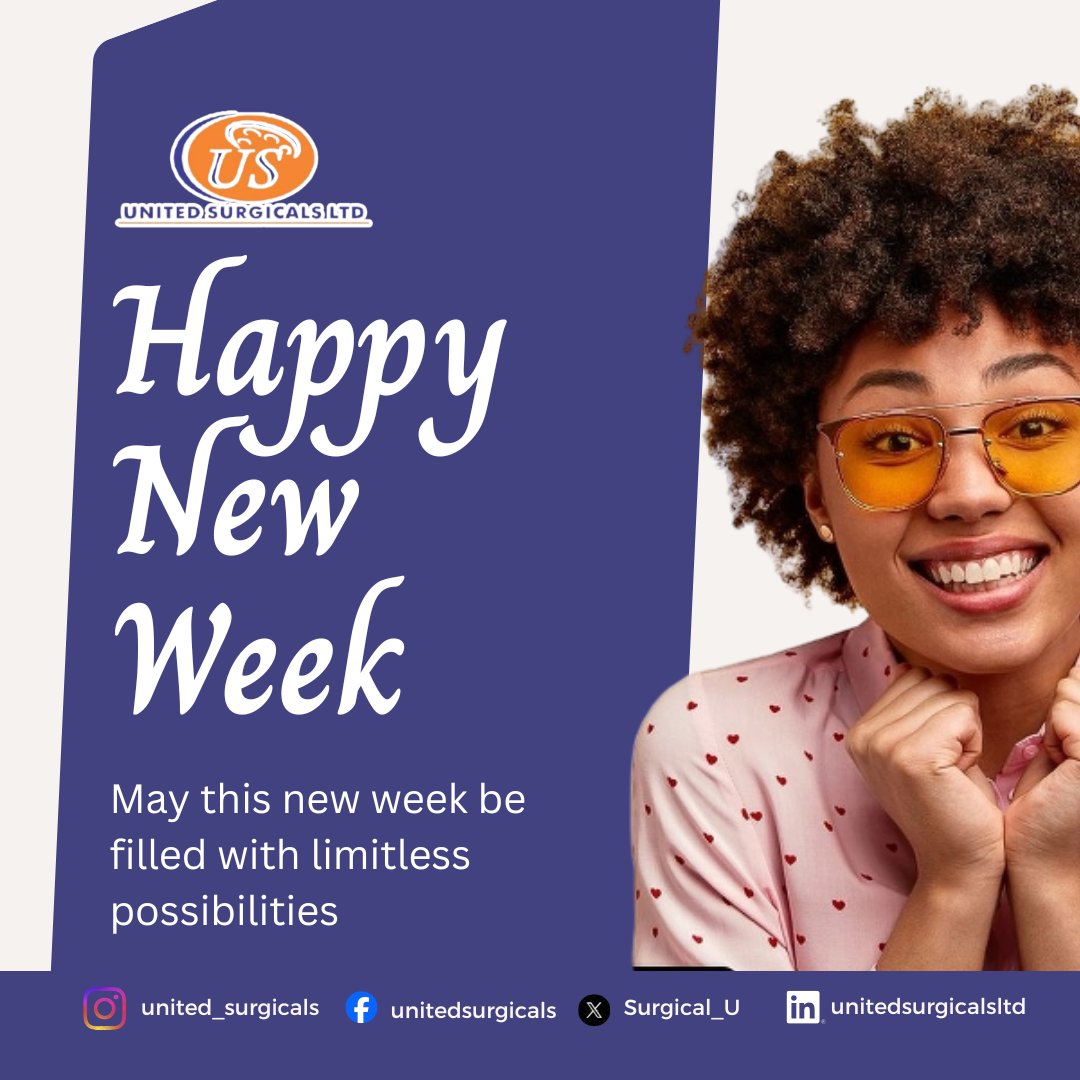 Surgical_U's tweet image. Happy New Week! ✨

May this week be filled with limitless possibilities, fresh opportunities, and great wins. Go out there and make it count!

#HappyNewWeek #NewWeekNewGoals #LimitlessPossibilities #MondayMotivation #FreshStart #StayInspired #PositiveVibes #WinTheWeek