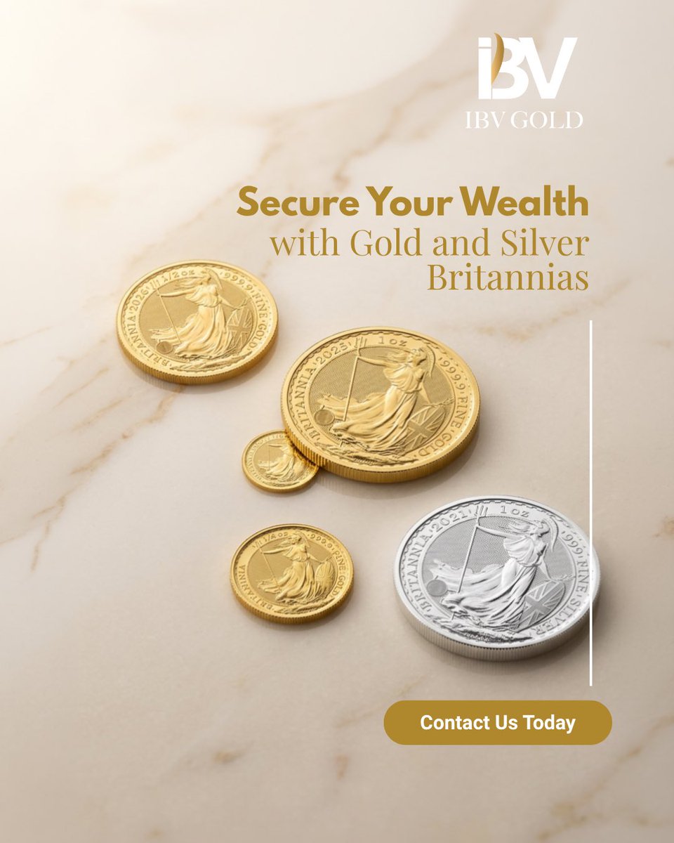ibvgold's tweet image. Secure your future with assets that hold real value. Gold and silver Britannias offer stability, trust, and long-term confidence in uncertain times.

#GoldInvestment #WealthProtection #SilverCoins #InvestSmart #PreciousMetals
