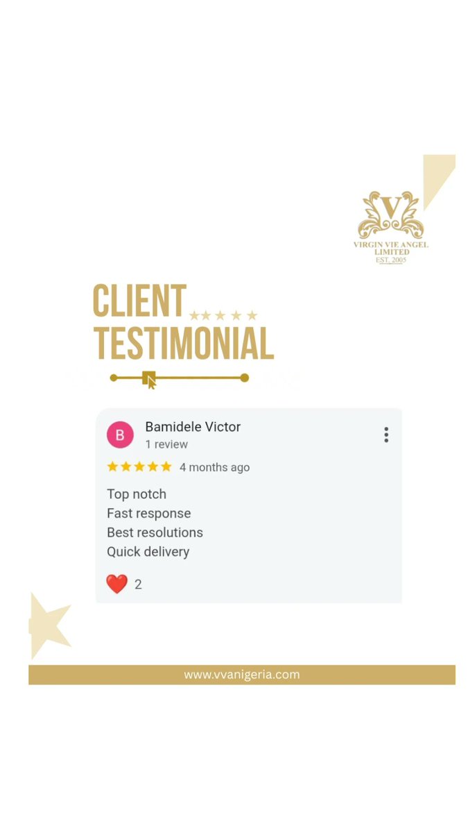 vvanigeria's tweet image. Happy client feedback. Thank you for trusting us. 

call or message us for enquires:
09022228484

#virginvieangellimited #ClientFeedback #HappyClient #CustomerSatisfaction #BusinessGrowth