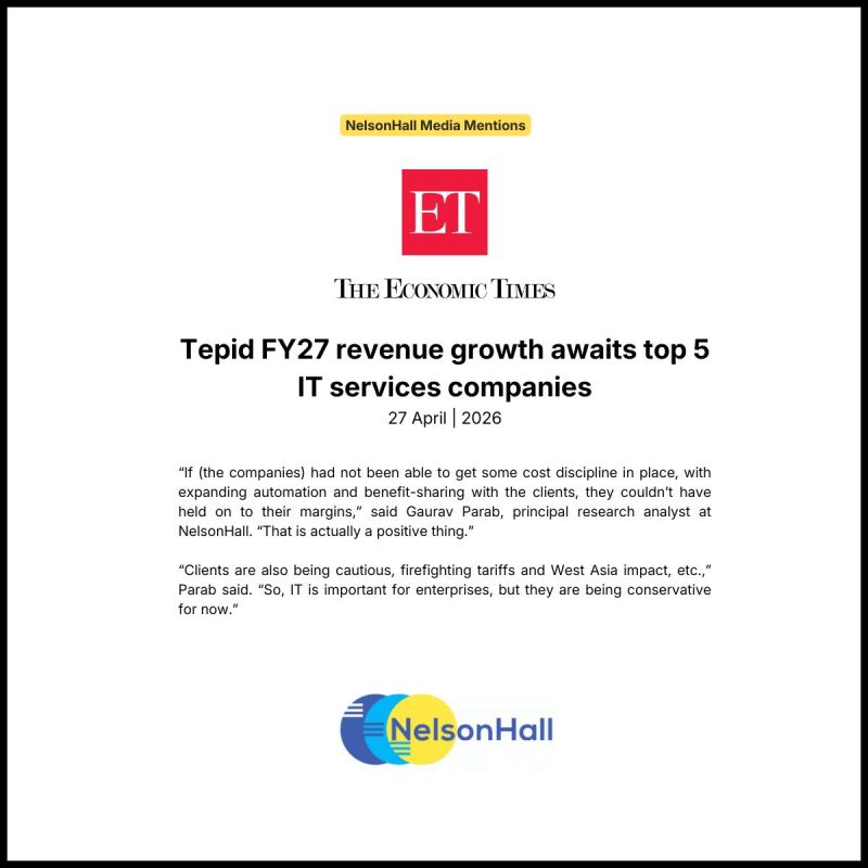 johnl_nh's tweet image. .@NHInsight's @GauravP_NH spoke with @EconomicTimes on financial results from India’s top five IT services firms: 

sowo.kr/chbRzRJX

#ITservices #ITS