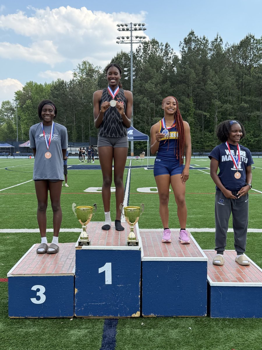 nchswarriors's tweet image. Varsity Warrior Track &amp;amp; Field shined at the Region 5 meet: Zoe Oye won girls long jump, Christian Woods took 2nd in the 400, and Brayden Ward placed 4th in the 100m to qualify. Both 4x1 teams ran PRs and advanced. Sectionals at McEachern May 2.#GRIT #1percent @cobb_sports