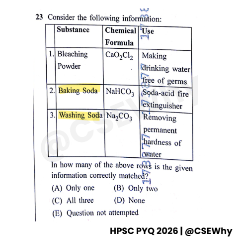 CseWhy's tweet image. Baking Soda &amp;amp; Washing Soda were UPSC go-to Qs some 20 years back. Answer this Q and revise 'em!

#UPSC #HPSC