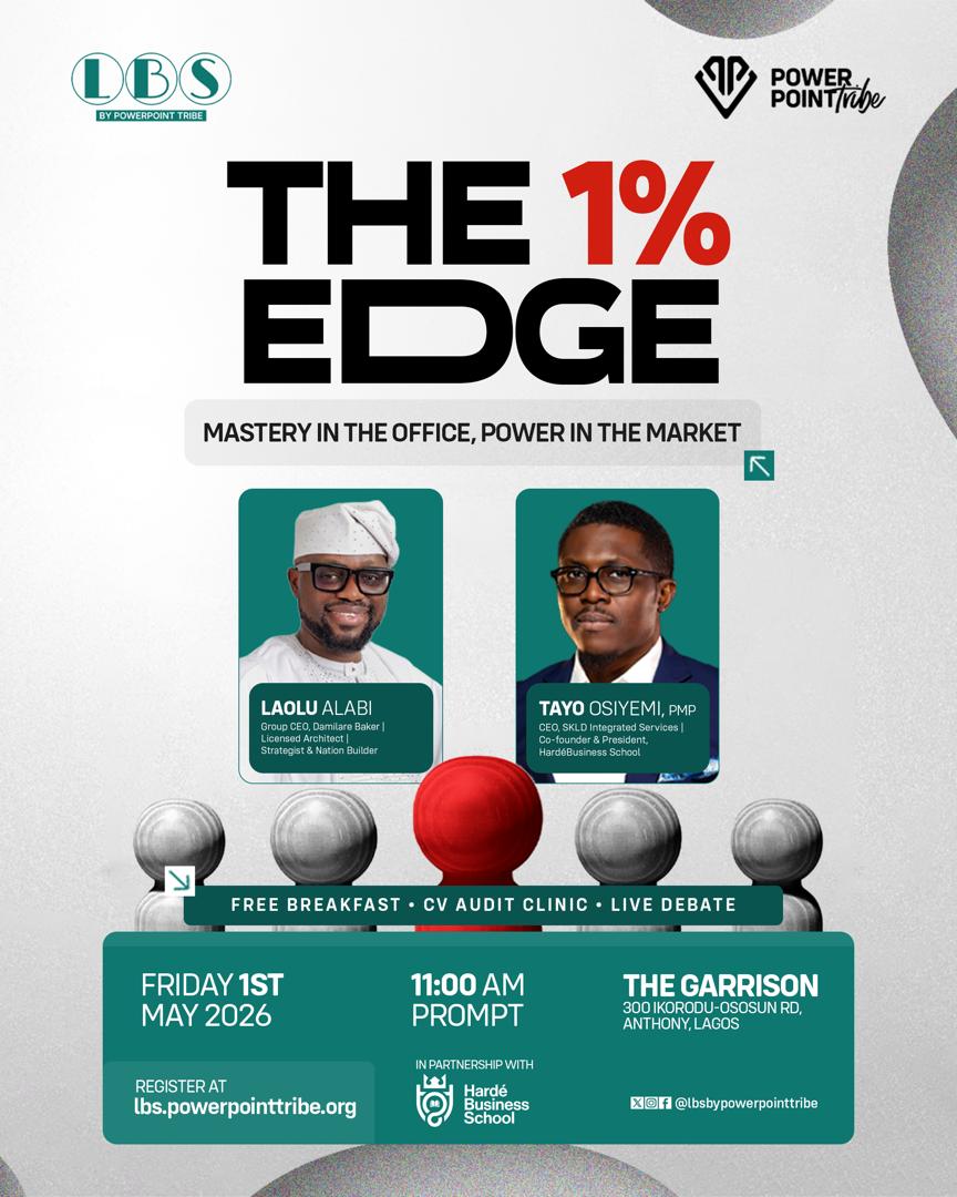 FPelumi's tweet photo. The 1% don't just work harder. They think differently. 🔴
THE 1% EDGE is coming to Lagos — and the speakers alone are worth showing up for.

Tag someone who needs this.
 👉 https://t.co/tni6AeFmv0
#The1PercentEdge #Lagos https://t.co/jm2SCzGpxz