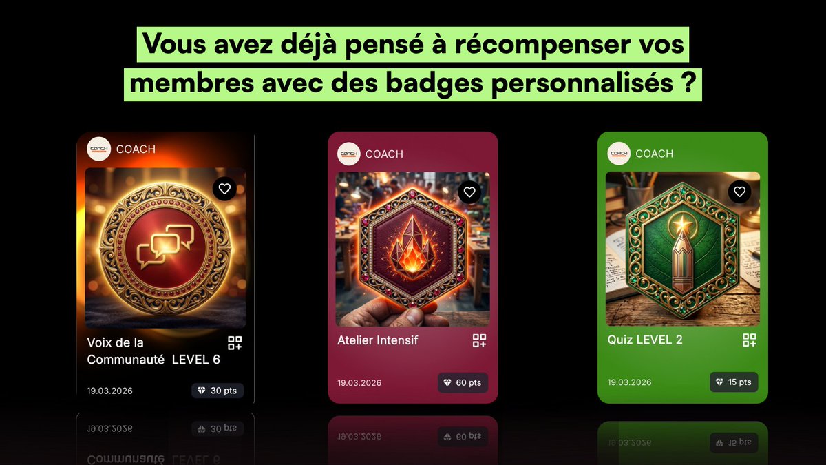 myDid_En's tweet photo. 💡 Vous avez déjà pensé à récompenser vos membres avec des badges personnalisés ?

🤔 La reconnaissance est un moteur puissant. Mais comment récompenser efficacement les bonnes actions ?

 🎁Grâce à notre studio IA, créez vos badges personnalisés en quelques secondes pour récompenser les comportements positifs et renforcer l’engagement des membres actifs.

✨ Découvrez la nouvelle version du studio et essayez-le gratuitement pendant 30 jours : https://t.co/xx3VqbXgWu