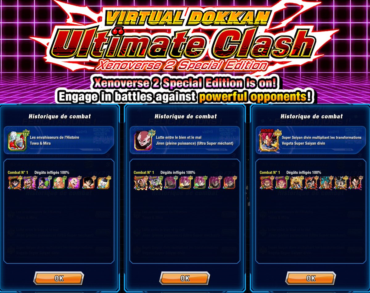 Ambre_thr's tweet photo. Voici mes teams pour le nouveau Battlefield édition spéciale Xenoverse 2 sur #DokkanBattle 🔥
La dernière team est largement overkill, si vous n'avez pas tout le monde c'est pas du tout un soucis :)
Bonne journée à vous  🫶 https://t.co/963i1vZrlq