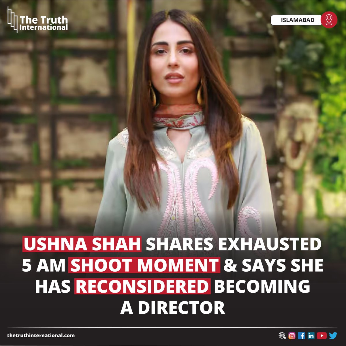 ttimagazine's tweet image. Ushna Shah Shares Exhausted 5 AM Shoot Moment and Says She Has Reconsidered Becoming a Director

FIND MORE: thetruthinternational.com/ushna-shah-sha…

#UshnaShah #Shares #Exhausted #5AM #Shoot #Moment #Reconsidered #Director #TTI