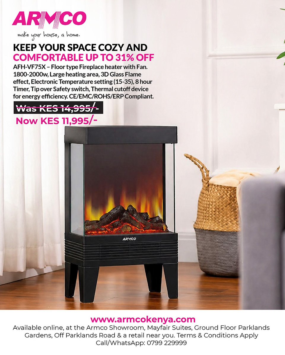 ArmcoKenya's tweet image. Stay cozy for less! 🔥

Get up to 31% OFF on Electric Heaters in our sizzling Easter offer. Warm up your space and save big! 🏠✨

Shop now : armcokenya.com/product-catego…
 📞 +254 799 229 999

#ElectricHeaters #EasterDeals #HomeComfort