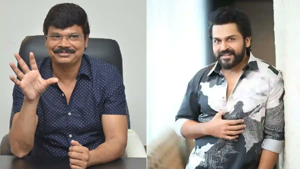cinemabazaarrr's tweet image. #Karthi plans next move after #VaaVaathiyaar failure with #Marshal set for Diwali release #Sardar2 faces delay while #BoyapatiSrinu collaboration rumours spark mixed reactions.

Fans fear mismatch in style and risky phase for #Karthi But some see bilingual film as chance to