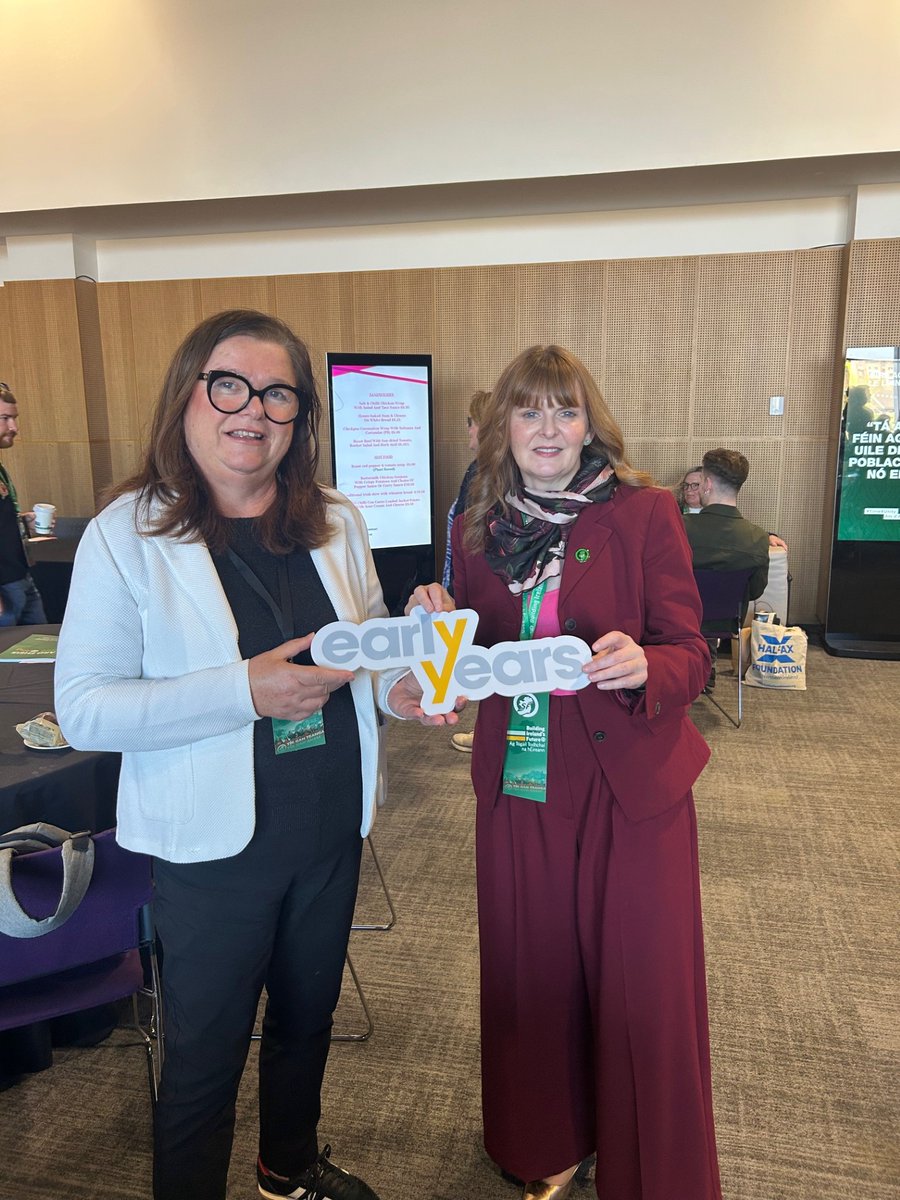 earlyyearsorg's tweet image. Our CEO attended the @sinnfeinireland Ard Fheis in Belfast over the weekend. Discussions included funding for early learning and childcare and the publication of the final ELC Strategy which closed for consultation last month.
#earlyyears #earlylearning #EarlyEducation