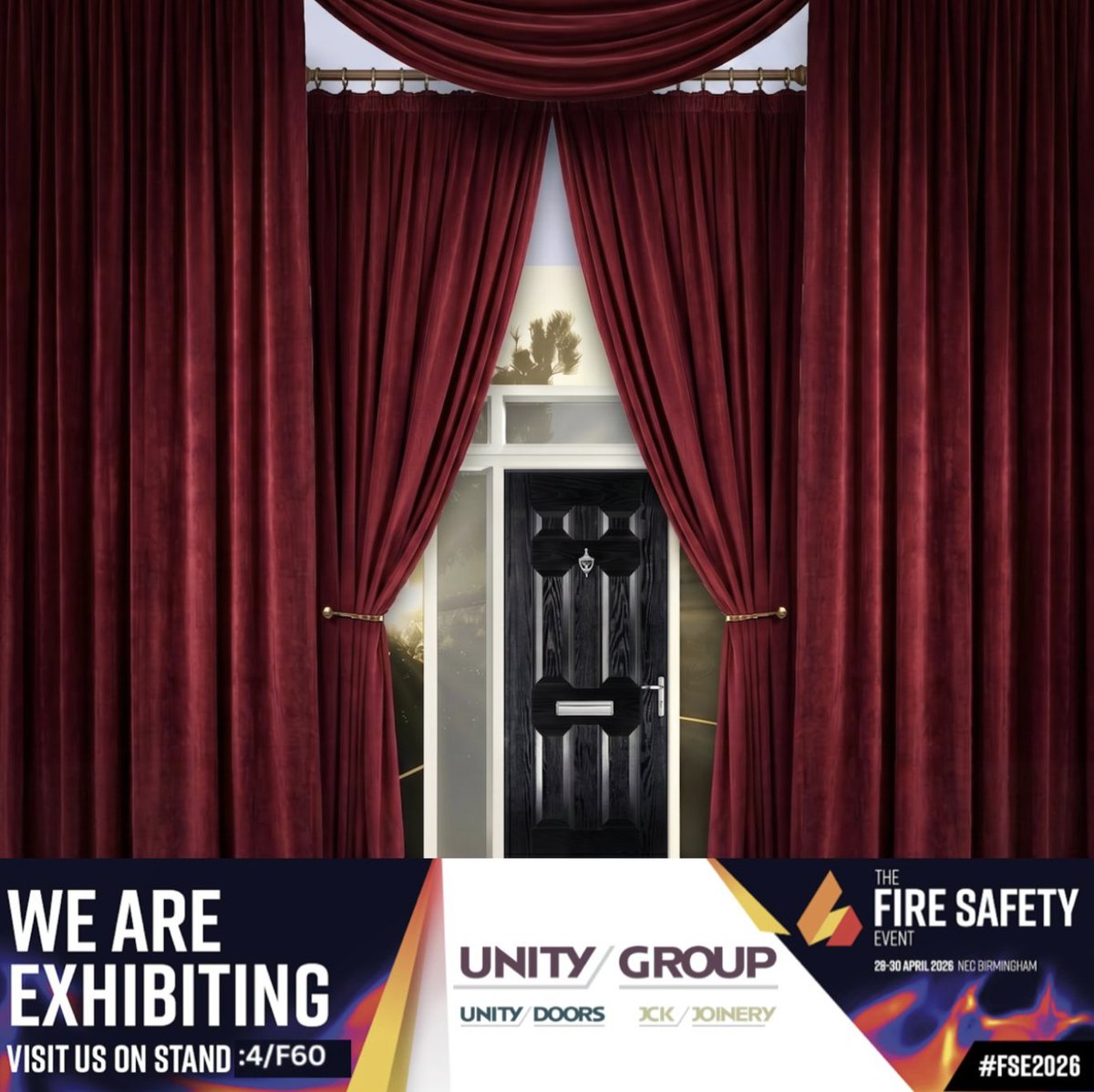 UnityDoors's tweet photo. 🔥LESS THAN ONE DAY TO GO! 🔥We've seen some sneak previews of Stand 4/F60 @FireSafetyEvent  and it's looking fabulous @ShowplaceLtd ! All will be revealed tomorrow! Keep watching. We're looking forward to seeing you, along with @jck_joinery #firedoors #FSE2026 https://t.co/JK6RsiAsLm