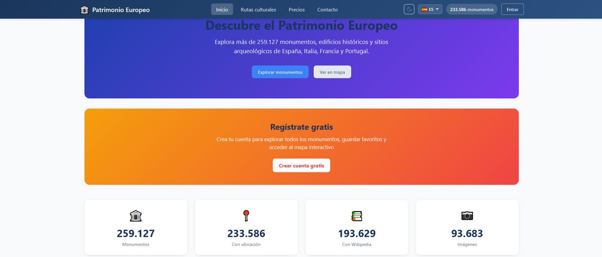 IAPHpatrimonio's tweet photo. La #GuíaDigital del #PatrimonioCultural #Andalucía de @IAPHpatrimonio @CulturaAND ha sido una de las fuentes empleadas en la plataforma digital #PatrimonioEuropeo que reúne más de 259.000 monumentos de España, Francia, Italia y Portugal.
https://t.co/TgBVYgZ9a2 https://t.co/zKZpo94QB6