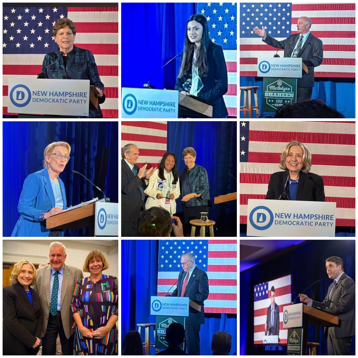 Thank you to all who were part of Saturday’s annual NHDP McIntyre Shaheen Dinner honoring Sen Shaheen with Secretary Hillary Clinton. See you at the May 16th state convention! #NHPolitics