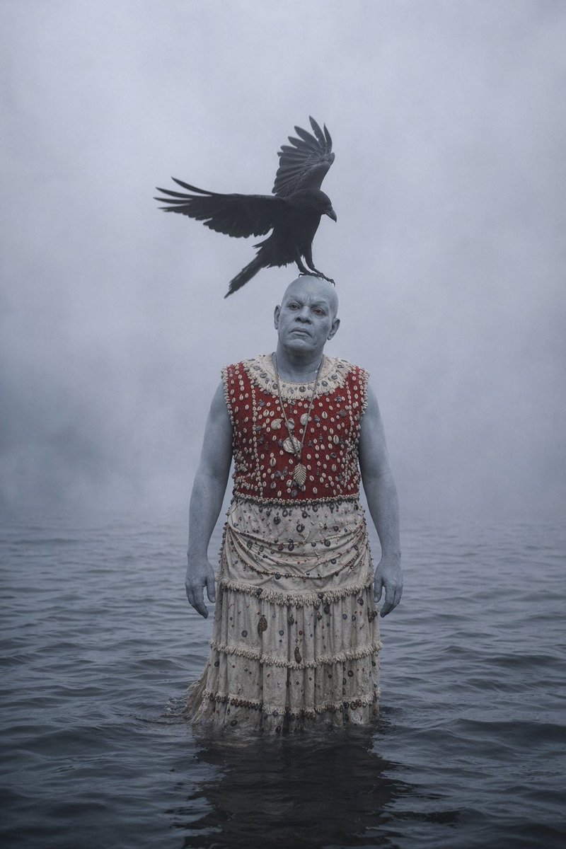 In Edo Mythology, it's believed that Olókun lives in the deep sea not in isolation but with his wives, children, and his attendance. 

The Benin's believed under the sea were olókun rules over he is supported by 201 attendance, his seven wives and children. This 201 attendance