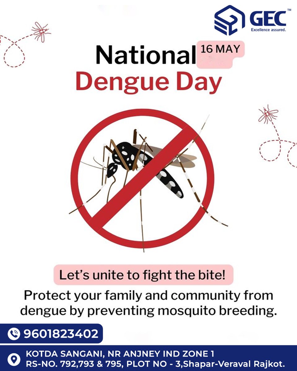 eng1478's tweet photo. National Dengue Day પર
ચાલો એક simple step લઈએ —
પાણી જમા થવા ન દઈએ! 💧❌
🏡 ઘર આસપાસ સફાઈ રાખો
🪣 ખુલ્લા પાણીના વાસણ ઢાંકી રાખો
👨‍👩‍👧 પરિવારને સુરક્ષિત રાખો
કારણ કે prevention જ best protection છે! 💪

#NationalDengueDay #FightDengue #StaySafe #HealthAwareness #CleanSurroundings https://t.co/jG0WtZUGfv