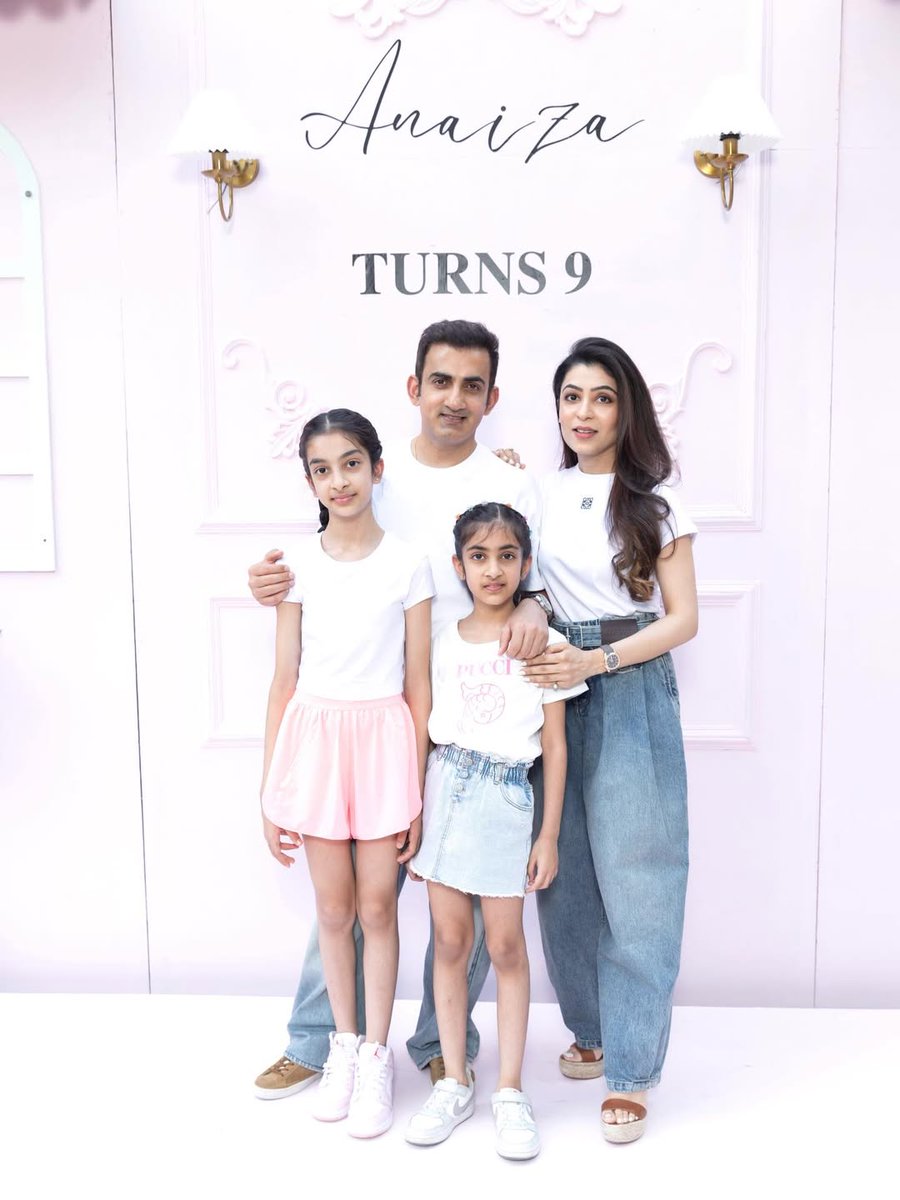 TheDailyJagran's tweet image. A special day for Head Coach Gautam Gambhir as his daughter Anaiza turns 9

#GautamGambhir #HeadCoach #Daughter