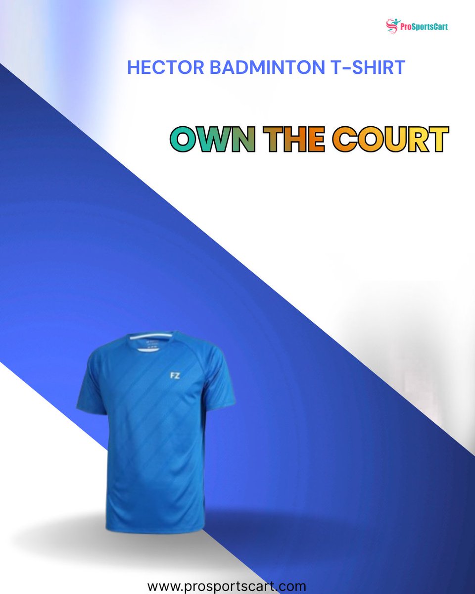 prosportscart's tweet image. Hector Badminton T-Shirt

Built for the court

Hector Badminton T-Shirt keeps you cool, dry &amp;amp; comfortable during every match.

Play smarter 🔥

Shop now:
 prosportscart.com

#Badminton #ActiveWear #SportsGear