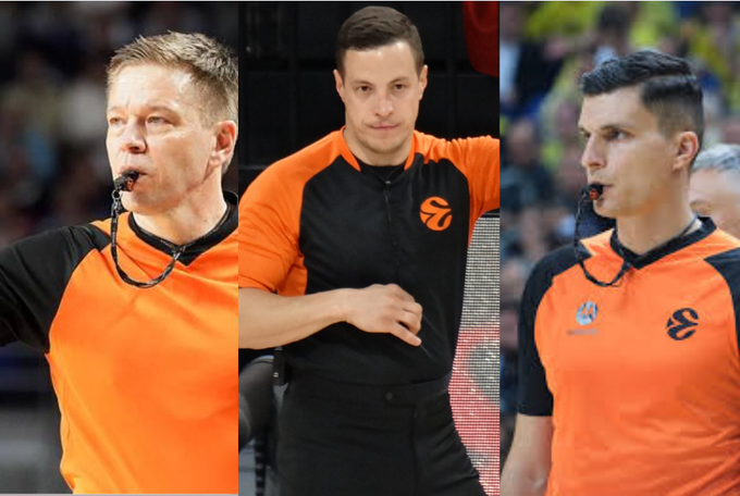 Damir Javor (🇸🇮), Olegs Latisevs (🇱🇻) y Milan Nedovic (🇸🇮) árbitros designados para el encuentro de mañana vs Panathinaikos.