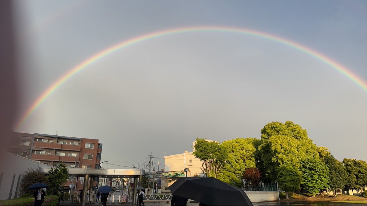 なんと虹が！これは嬉しい✨何年かぶり！