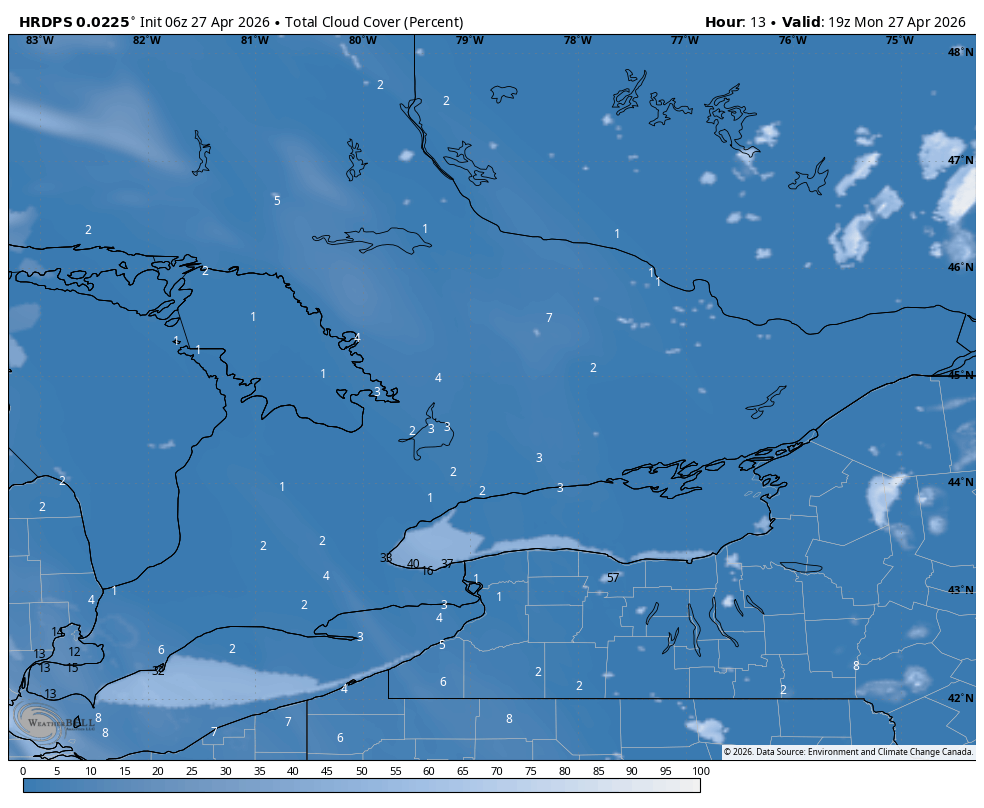 WxOntario1's tweet image. Cool start to the day across Southern #Ontario 

Temps range from the low/ mid single digits

We warm up quickly once again with temps peaking in the upper teens/ neat 20C by the afternoon 

East wind off Lk Ont keeps the West #GTA chilly

Mainly sunny skies with some passing