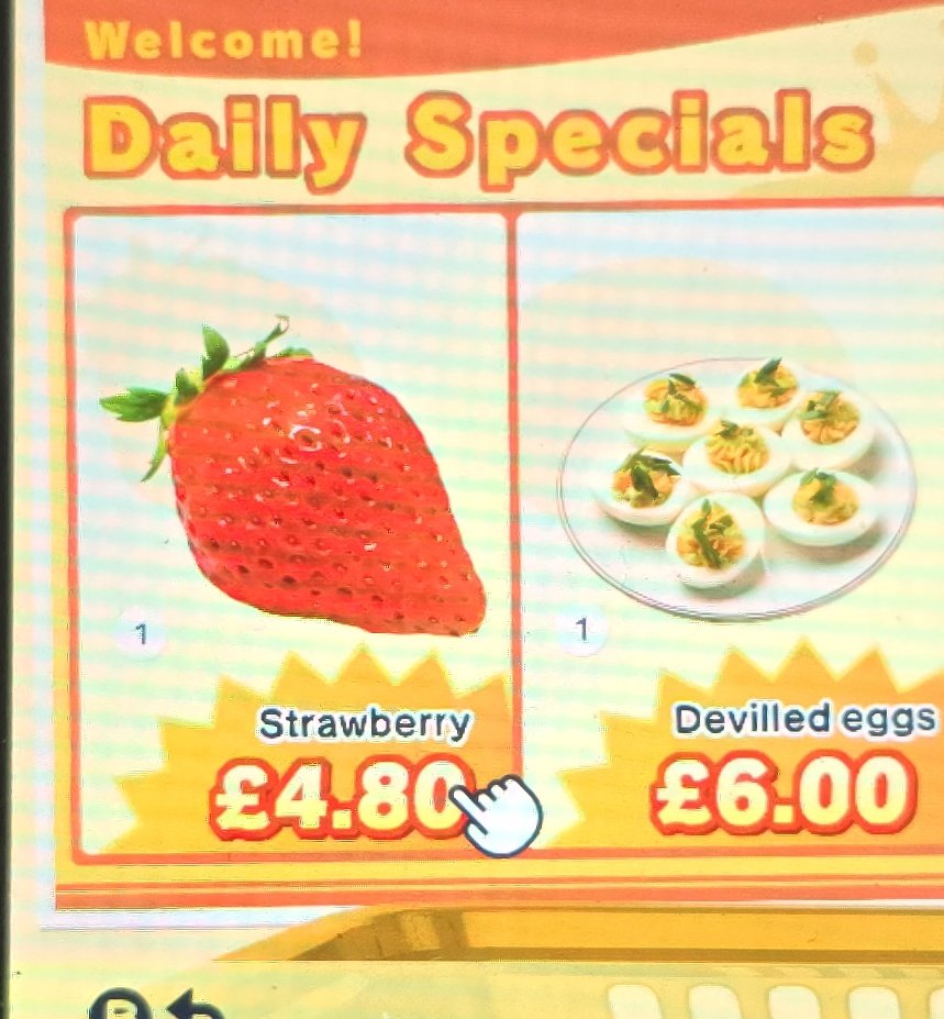 you can tell i play the british version, not by thecpound sign but by the fact a singular strawberry is £4.80 due to post-brexit trading issues