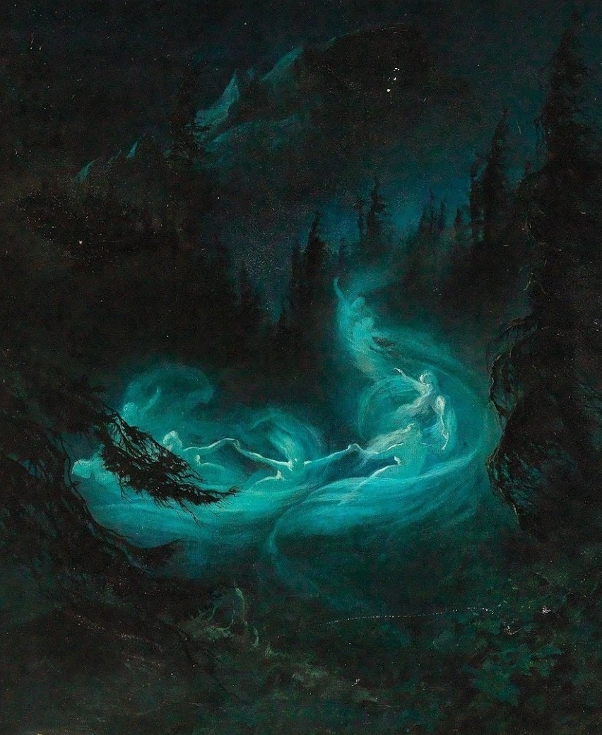 artenpedia's tweet photo. The fairy dance (1895) - Karl Wilhelm Diefenbach https://t.co/sfJ3TB0iKU