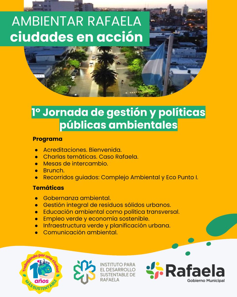 idsrafaela's tweet photo. Ambientar Rafaela: ciudades en acción
Llevaremos adelante la 1° Jornada de gestión y políticas públicas ambientales, destinada a representantes de comunas y municipios de la región.
Formulario de inscripción: https://t.co/Vy360UEK8v
Más información: idsrafaela@gmail.com https://t.co/Zid6OZuaOR