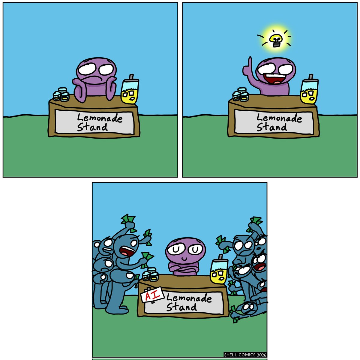 shell_comics's tweet image. EVERYTHING 
.
.
.
#art #drawing #doodle #comic #shell #shellcomics #funny #digitalcomic #series #comics #webcomic #comicartwork #memesdaily #webcomics #funnycomics #comicsofInstagram #instacomic #instacomics #comicart #comicstrip #digitalart #joke #AI #IA