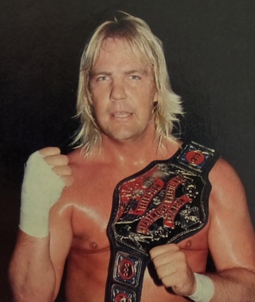 todaypwhistory's tweet image. 34 years ago today at a WCW TV taping in Atlanta, Barry Windham defeated Steve Austin 2-out-of-3 falls to win the WCW World TV Title.

Windham’s title win aired in May, though Austin regained the belt in June.

#WCW #StoneCold #BarryWindham #ProWrestling #OnThisDay #wrestling