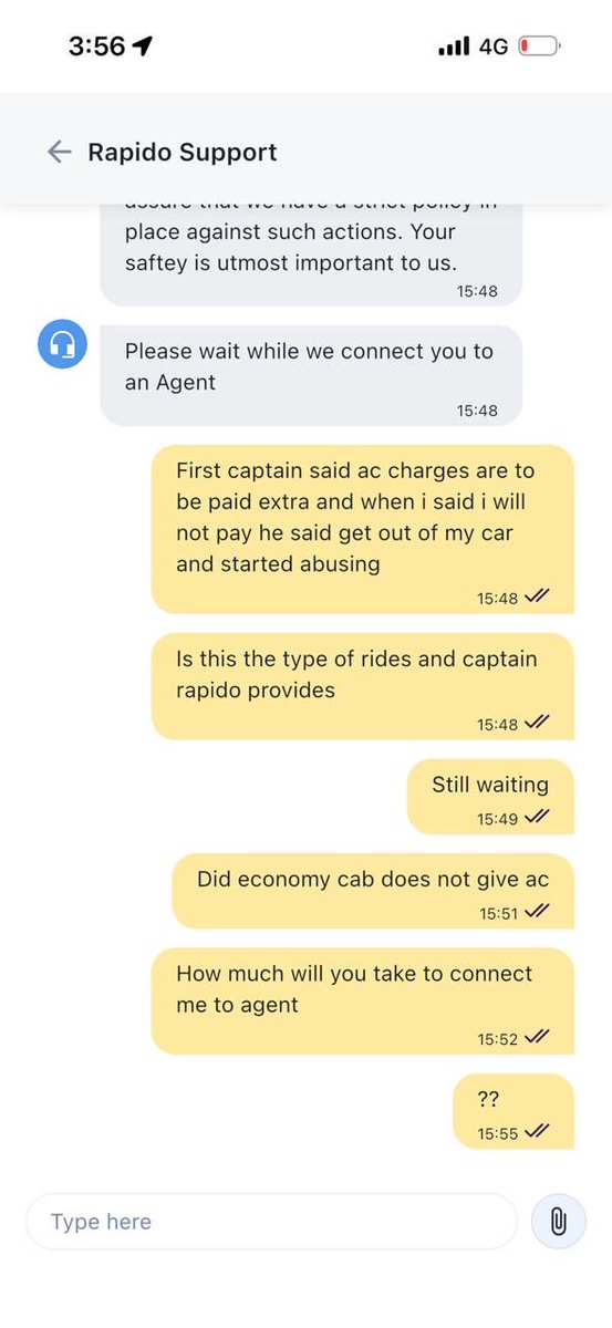 akshayjainca's tweet photo. @rapidobikeapp your captain harassing me and using foul language and abuses. But you people not responding to support and have kept me waiting from past 15 minutes. Is this how you train your drivers. What about safety of passengers. https://t.co/LZMqdbe8AL