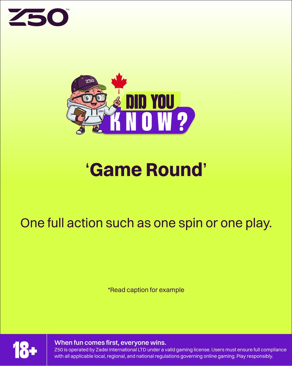 Z50Canada's tweet image. One round = one spin.
Z50.ca

#Z50Canada #PlaySmart