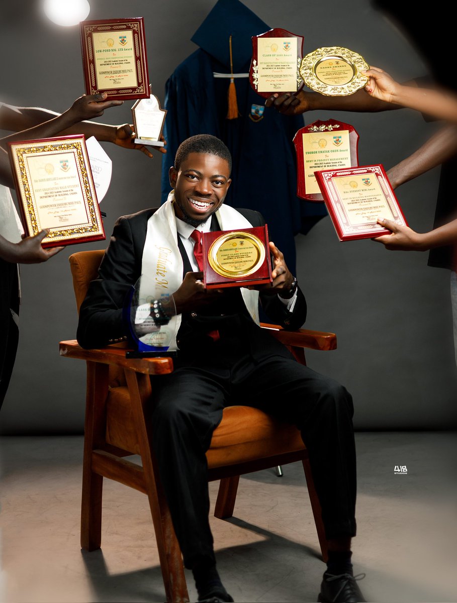 Meet Godspower Eshiobume Paul  <a href="/iam_strangest/">Culture</a> the overall best graduating student in Building, University of Jos.

A First Class graduate distinguished with multiple awards:

• Overall Best Graduating Student – Lowpond
• Overall Best Graduating Student – NAOBS
• Best